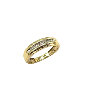 10k Gold Channel-Set Diamond Band