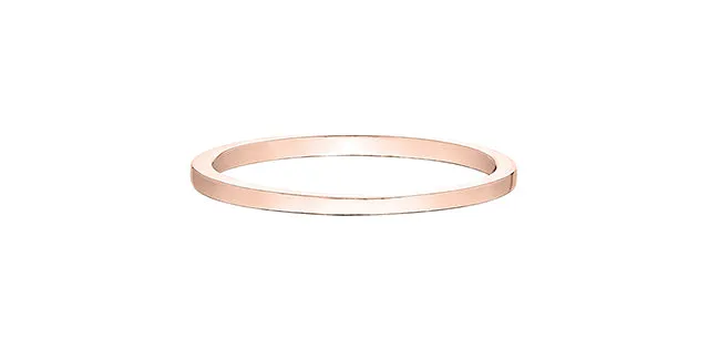 10K Rose Gold Fine Plain Band