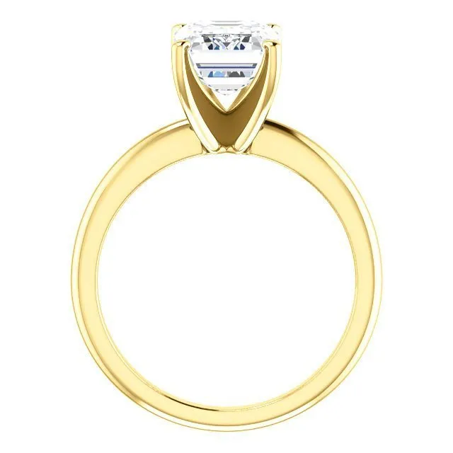 14KT GOLD 2.00 CT EMERALD DIAMOND SOLITAIRE RING