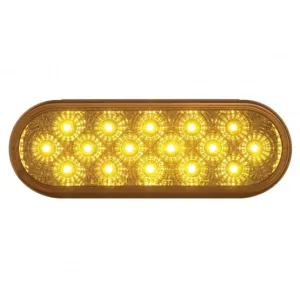 16 LED Oval Reflector Turn Signal Light - Amber LED/Amber Lens