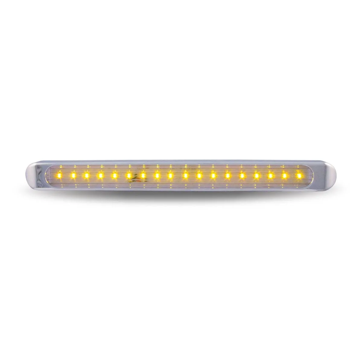 17" Clear Amber LED Chrome Auxiliary Strip