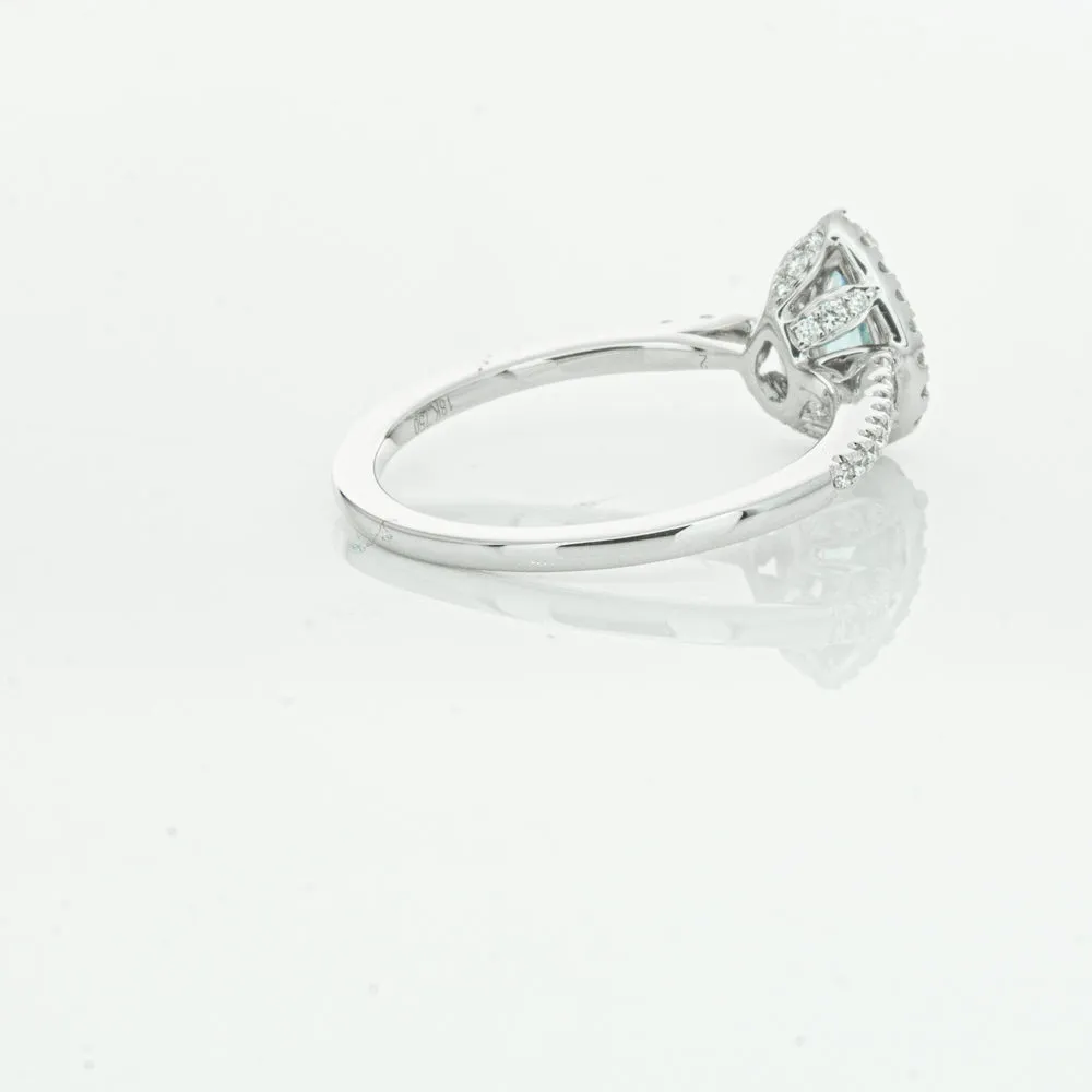 18ct White Gold .60ct Aquamarine & Diamond Mini Sierra Ring