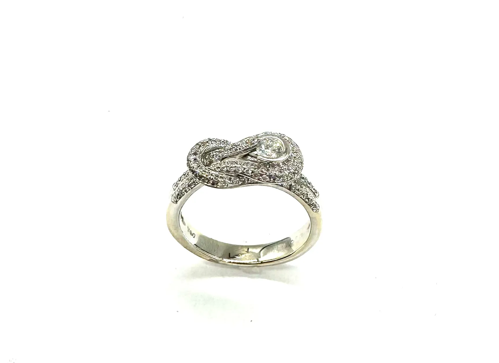 2/3 Ctw Diamond Buckle Style Loop Ring