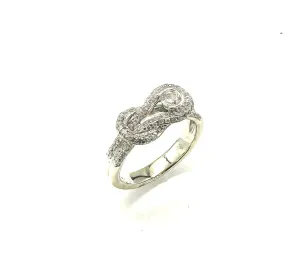 2/3 Ctw Diamond Buckle Style Loop Ring