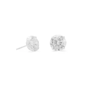 9mm CZ Stud Earrings