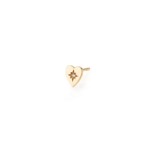 ALANA HEART DIAMOND STUD EARRING