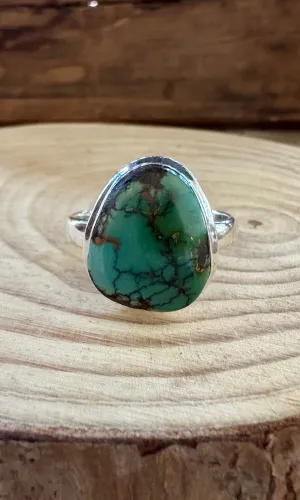 AMERICAN TURQUOISE and Silver Ring • Size 11