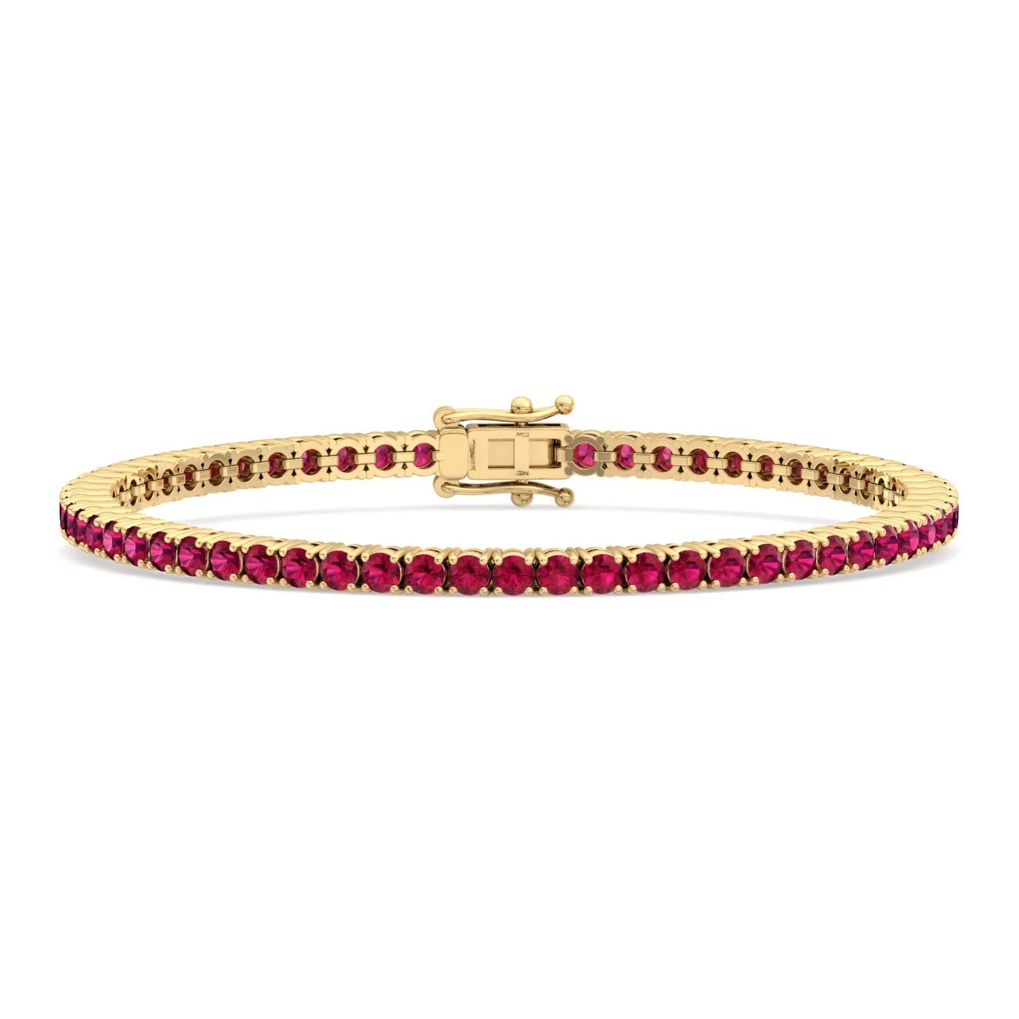 Amsterdam - 3CT T.W Natural Red Ruby Tennis Bracelet