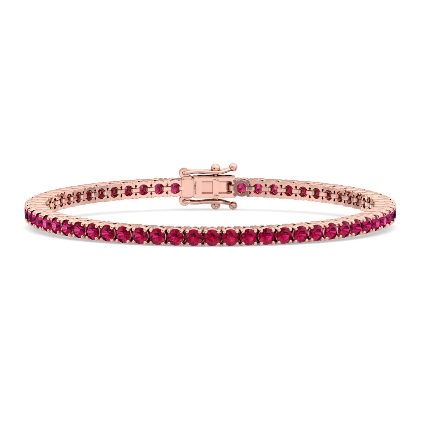 Amsterdam - 3CT T.W Natural Red Ruby Tennis Bracelet