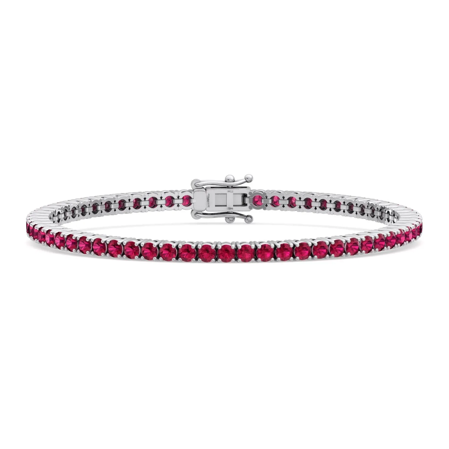 Amsterdam - 3CT T.W Natural Red Ruby Tennis Bracelet