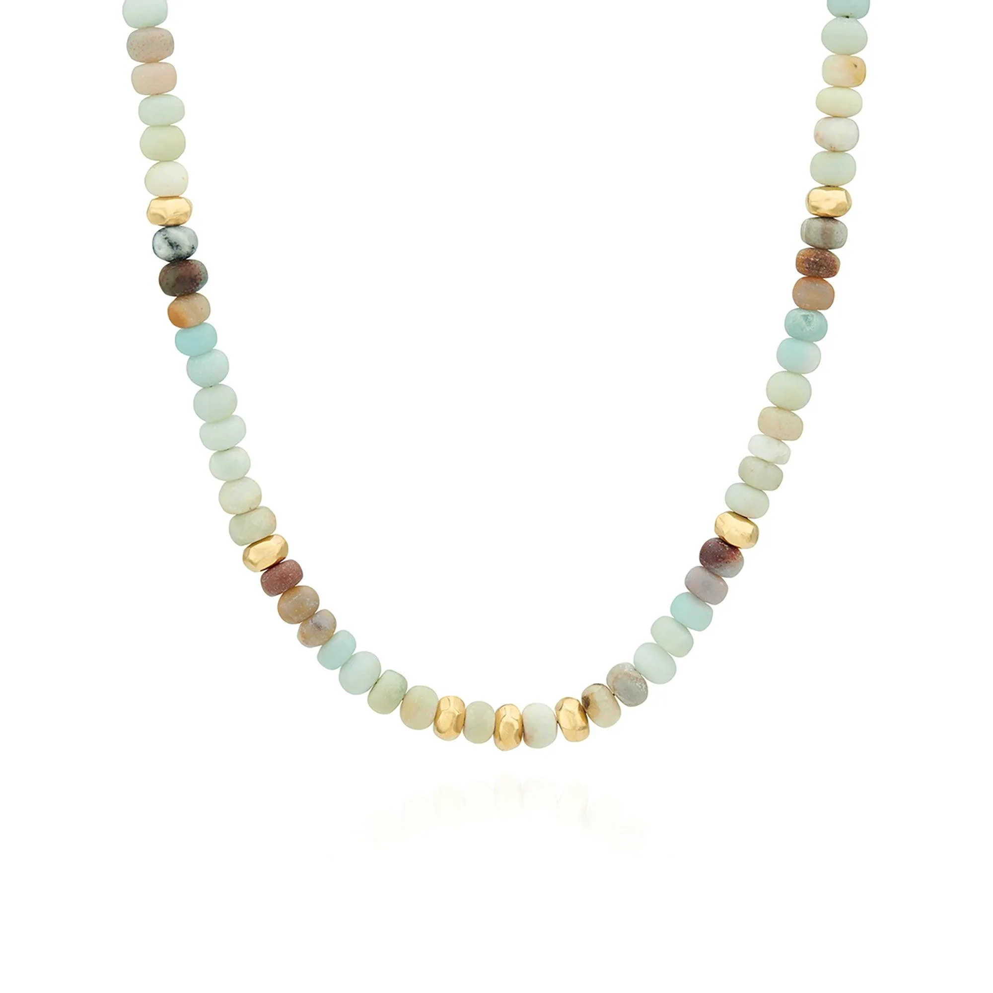 Anna Beck Amazonite and Gold Beaded Necklace