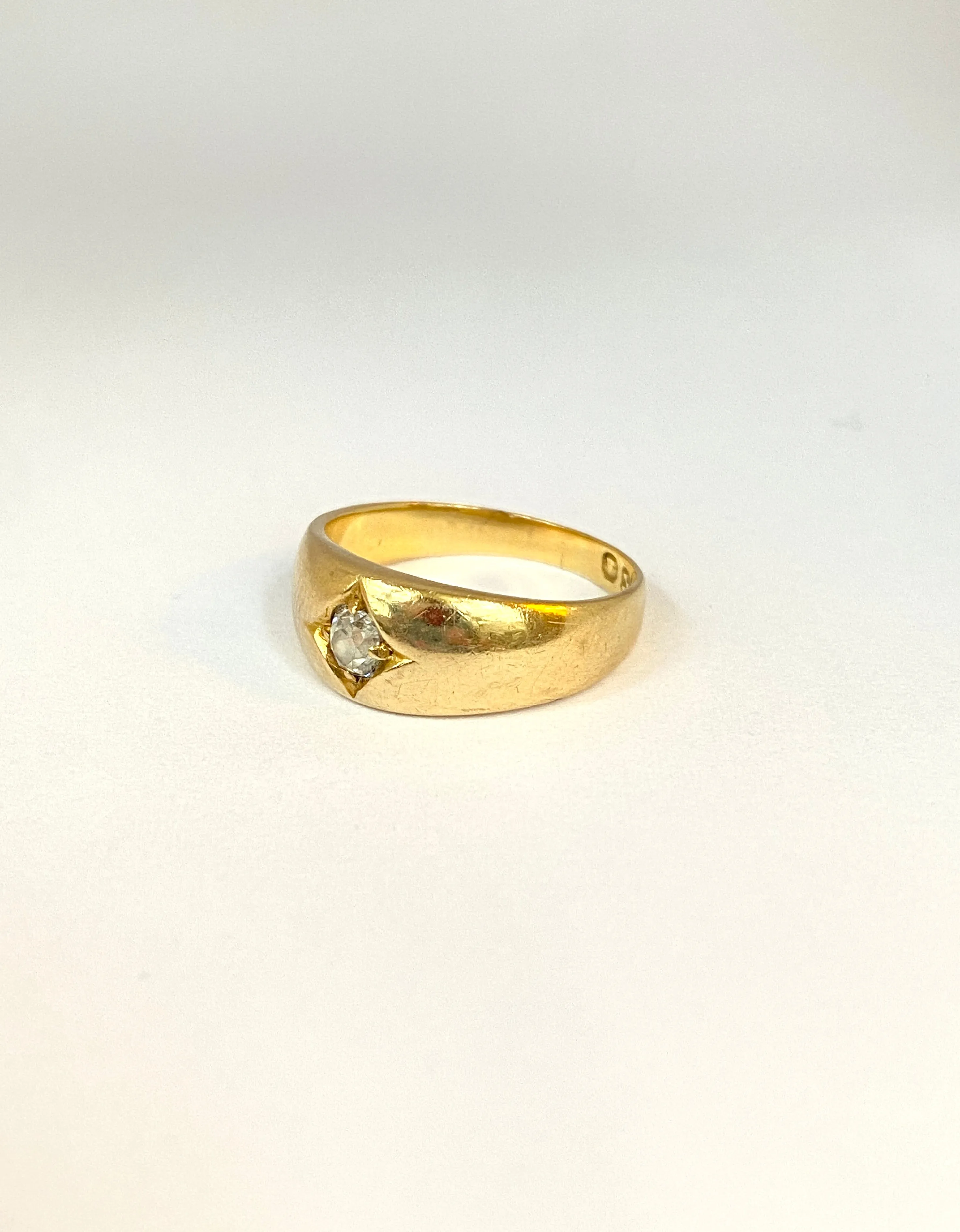 Antique, Victorian, 18ct Gold, Old Mine Cut Diamond Solitaire Ring,  4.76g