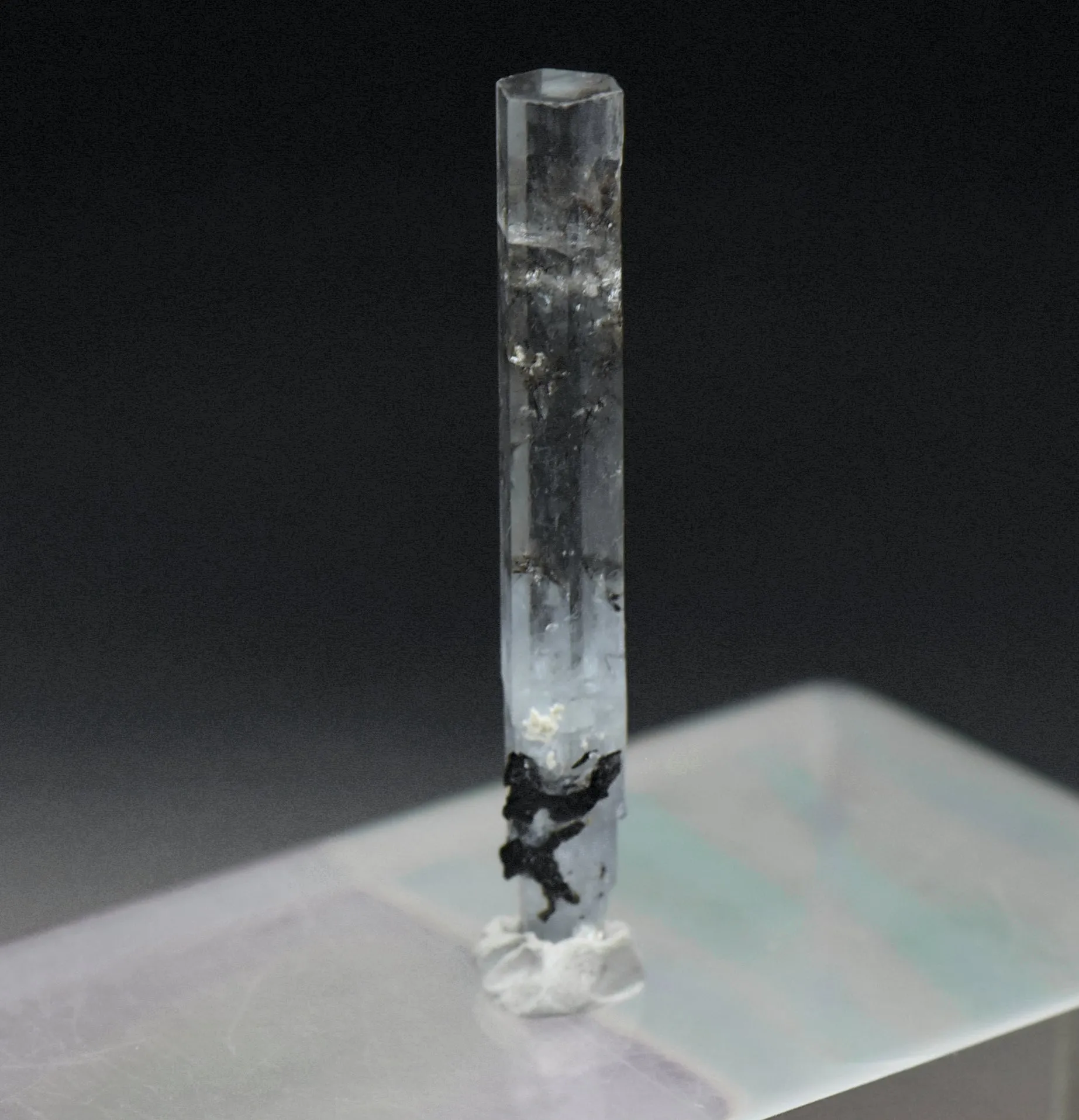 Aquamarine Crystal with Rutile Mineral Specimen - Pakistan