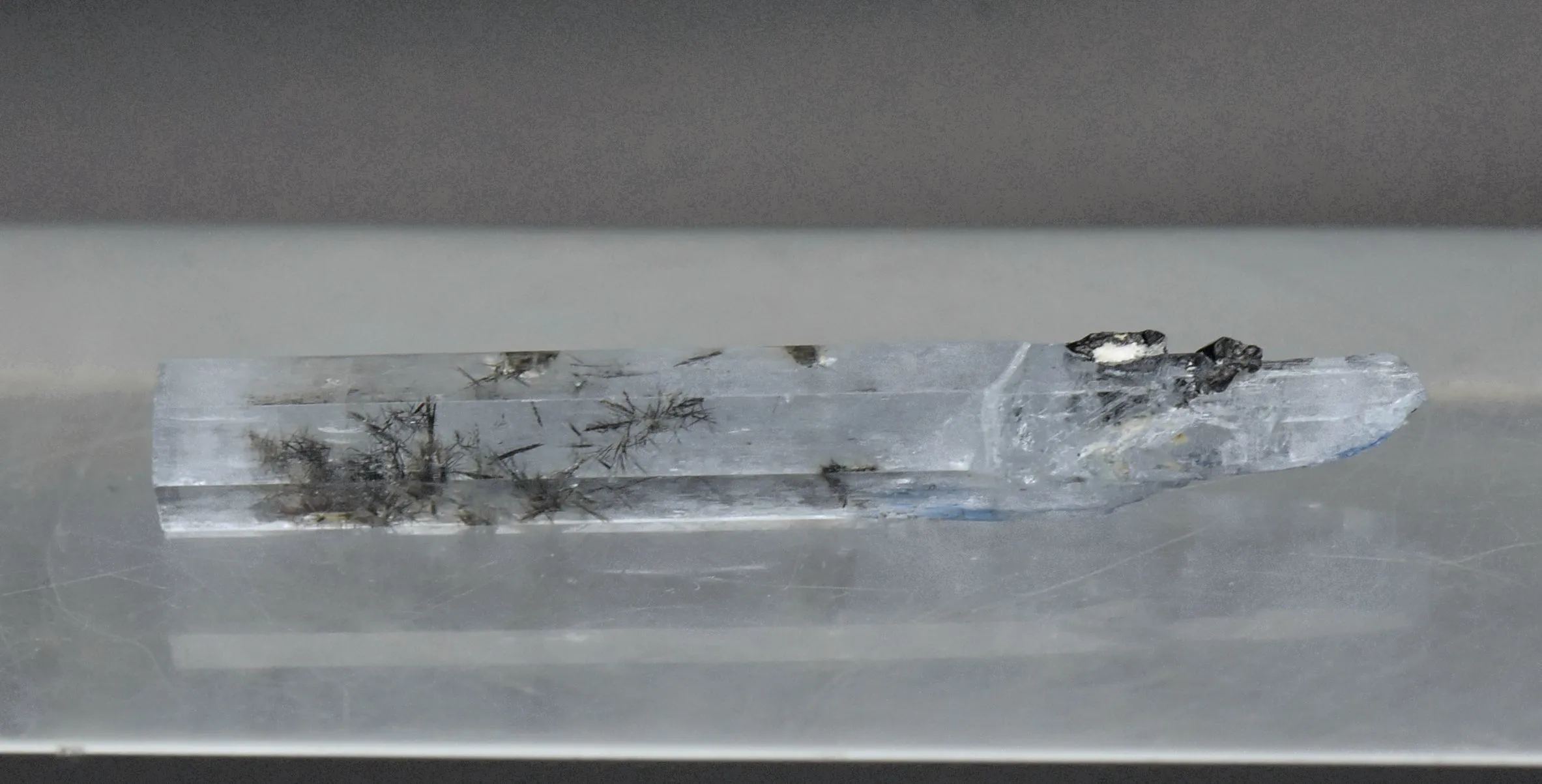 Aquamarine Crystal with Rutile Mineral Specimen - Pakistan