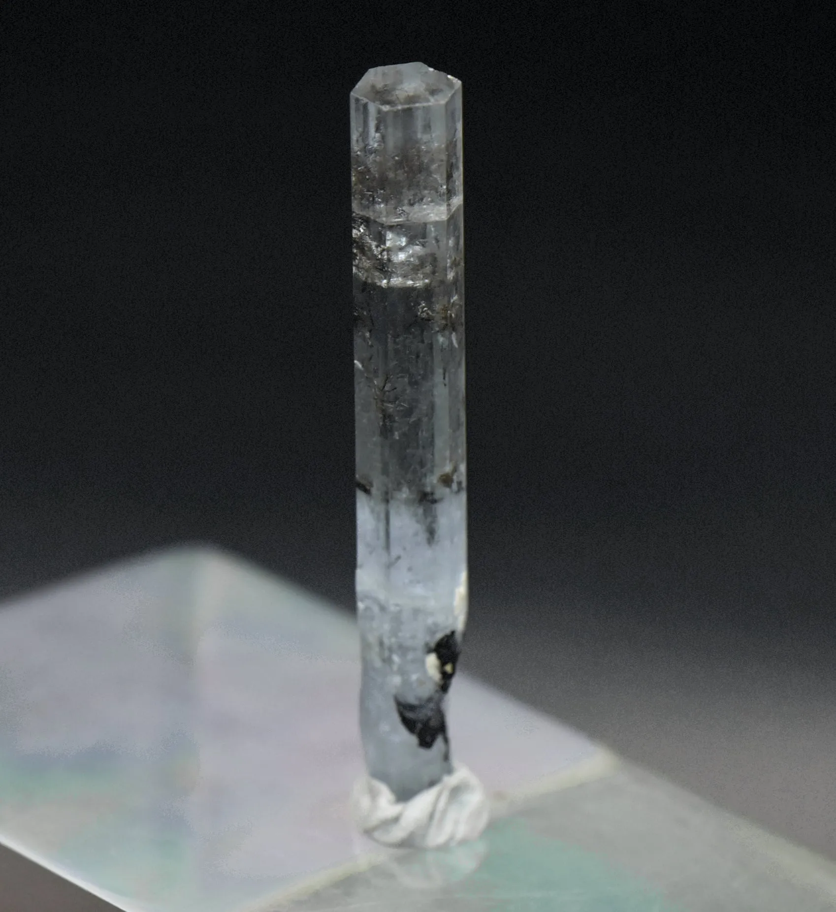 Aquamarine Crystal with Rutile Mineral Specimen - Pakistan