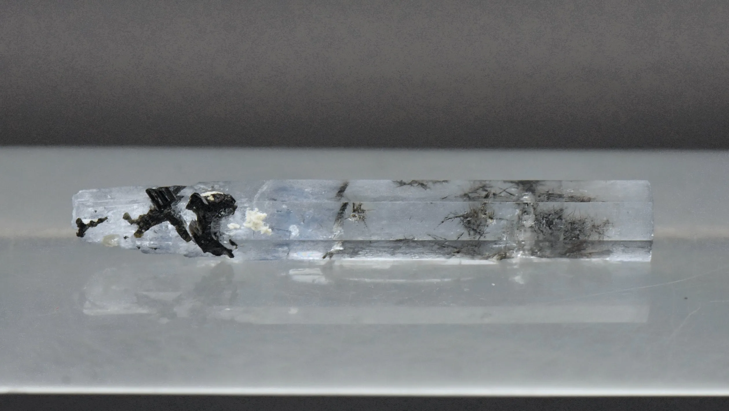 Aquamarine Crystal with Rutile Mineral Specimen - Pakistan