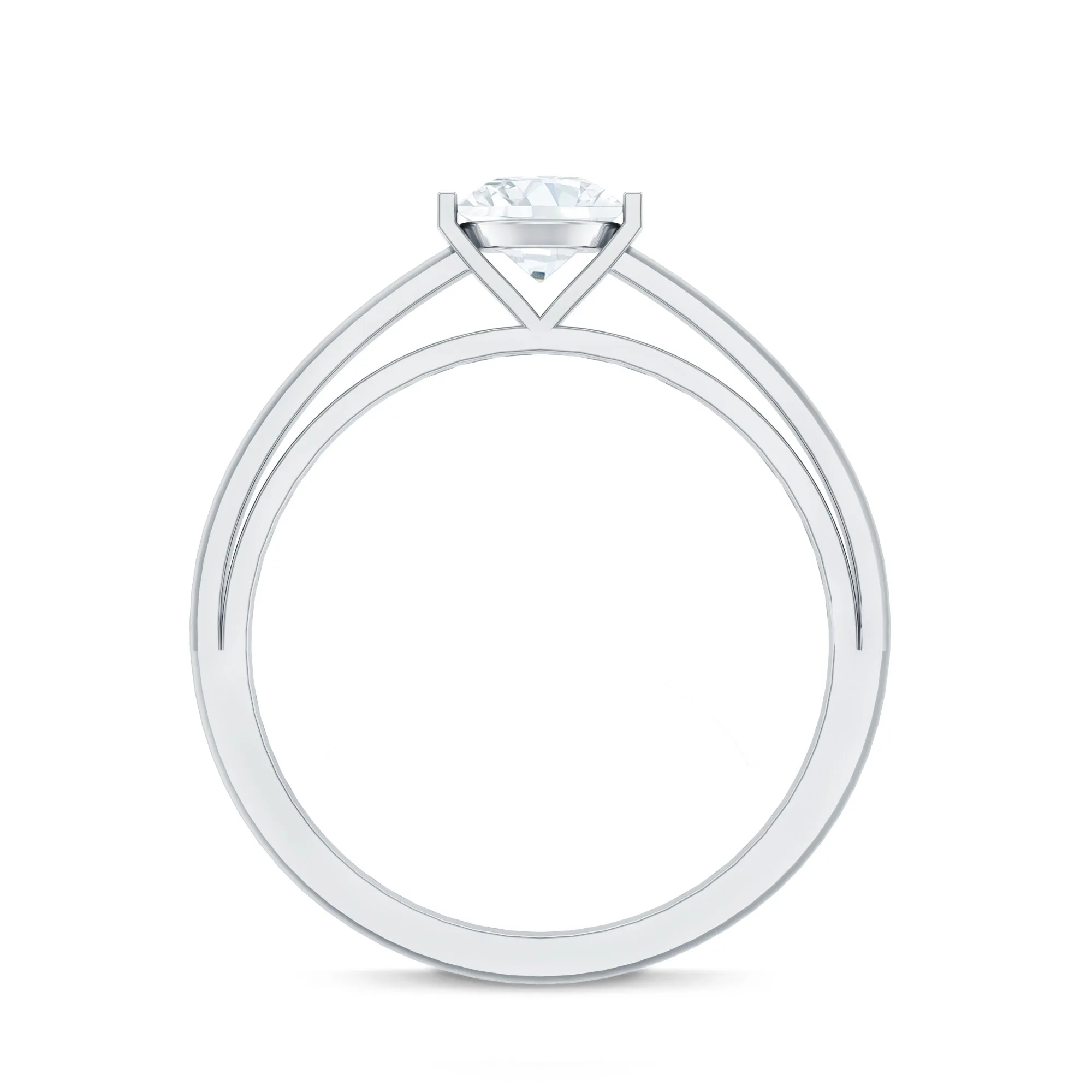 Bar Set Moissanite Solitaire Promise Ring