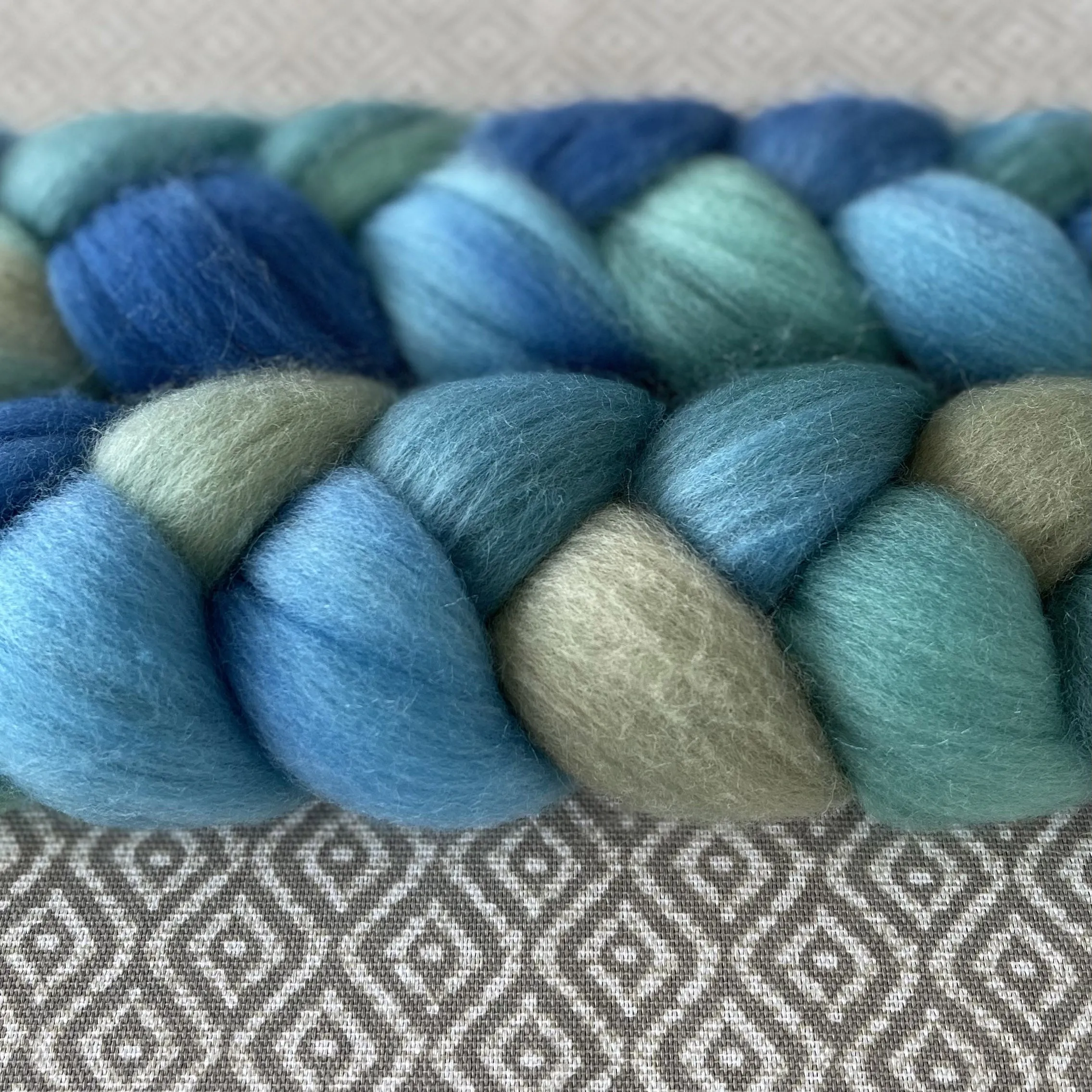 BFL Wool Roving - Aquamarine