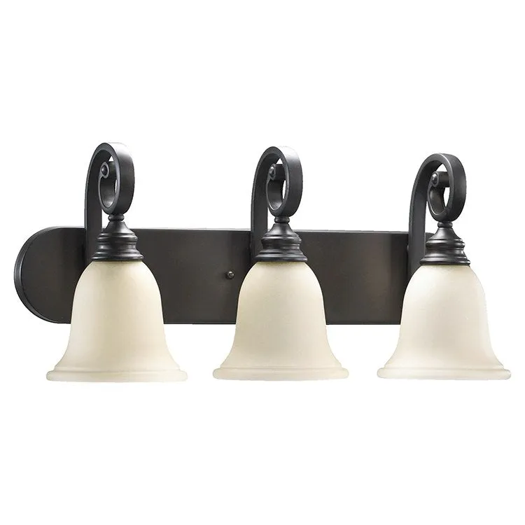 Bryant Three-Light Bathroom Vanity Fixture