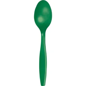 Bulk Emerald Green Plastic Spoons (288 per Case)