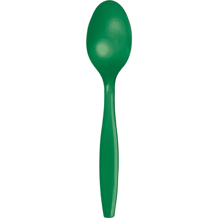 Bulk Emerald Green Plastic Spoons (288 per Case)