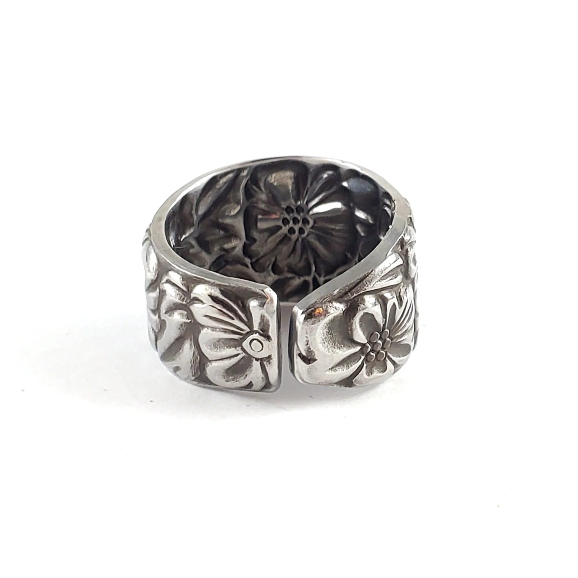 Cambridge Floral Stainless Steel Spoon Ring