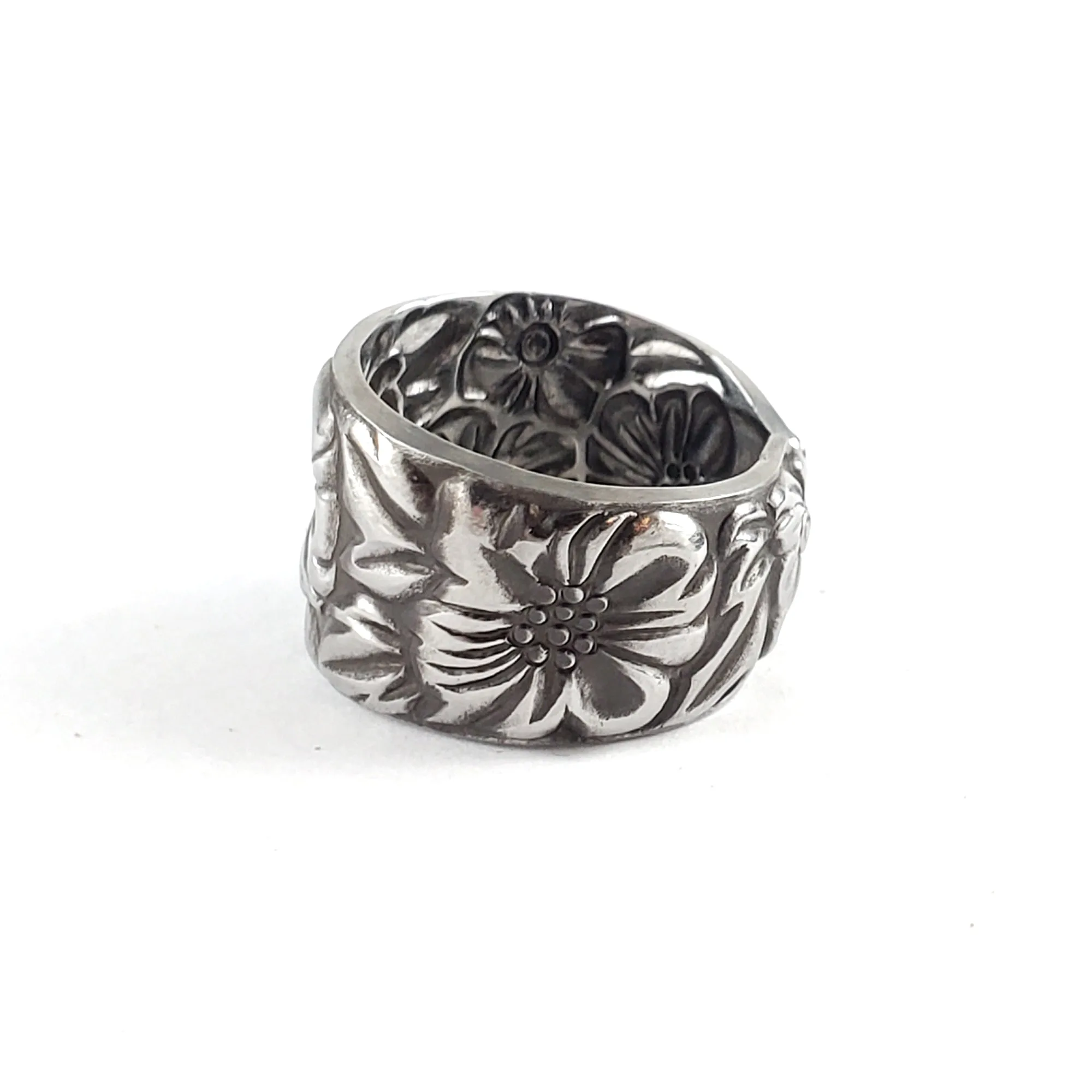 Cambridge Floral Stainless Steel Spoon Ring