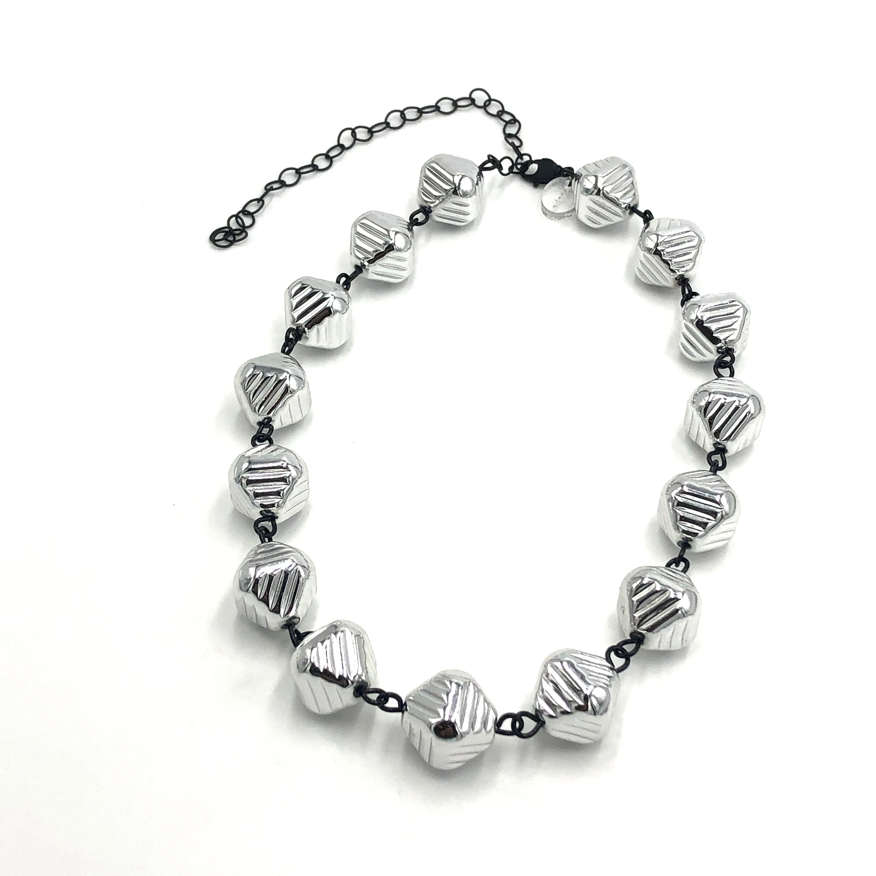 Chrome Stacked Amelia Necklace