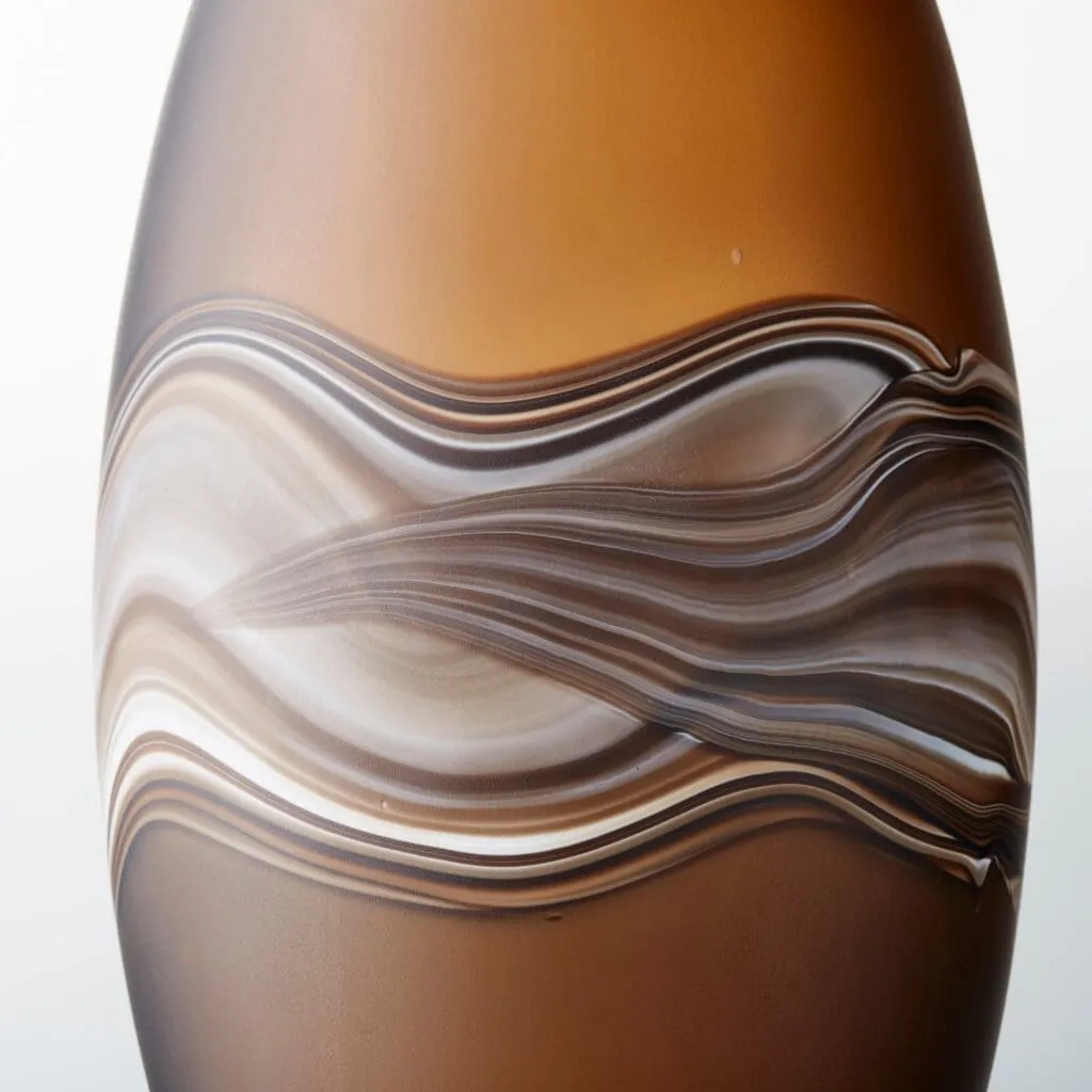 Cyan Design 10481 Nina Vase - Amber Swirl - Large