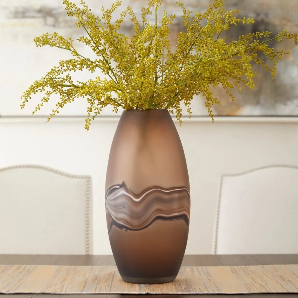 Cyan Design 10481 Nina Vase - Amber Swirl - Large