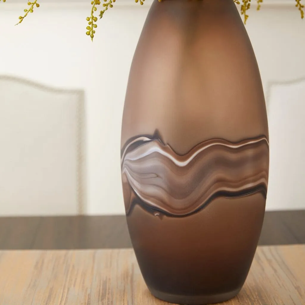 Cyan Design 10481 Nina Vase - Amber Swirl - Large