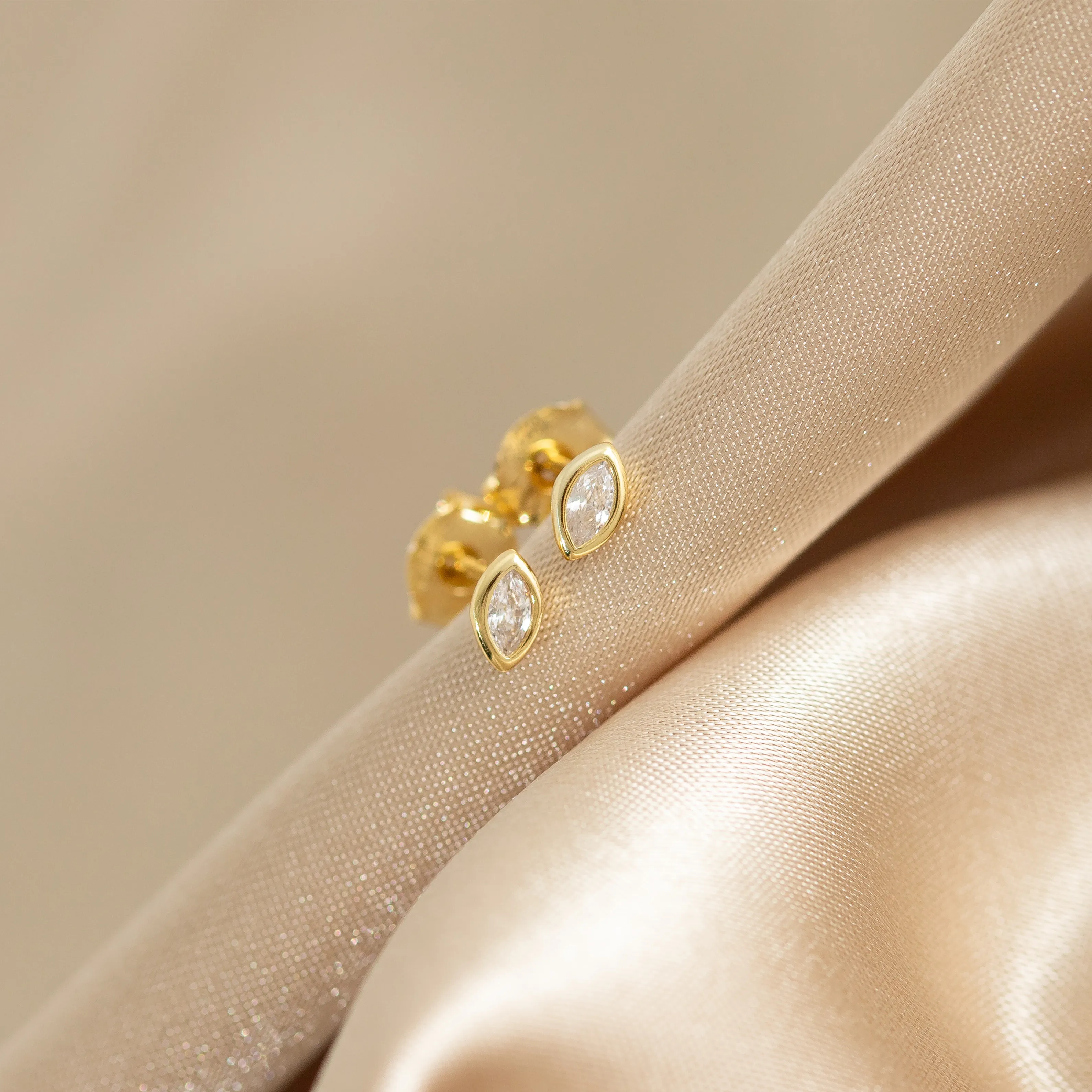 Desi Marquise Stud Earrings