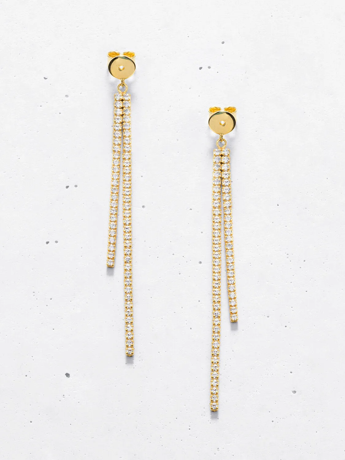 Double Row Linea Drop Earring Backs