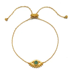 Elevated Consciousness Evil Eye Emerald Bracelet