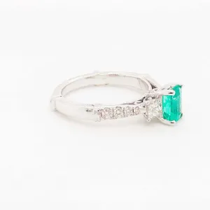 Emerald and Diamond Ring