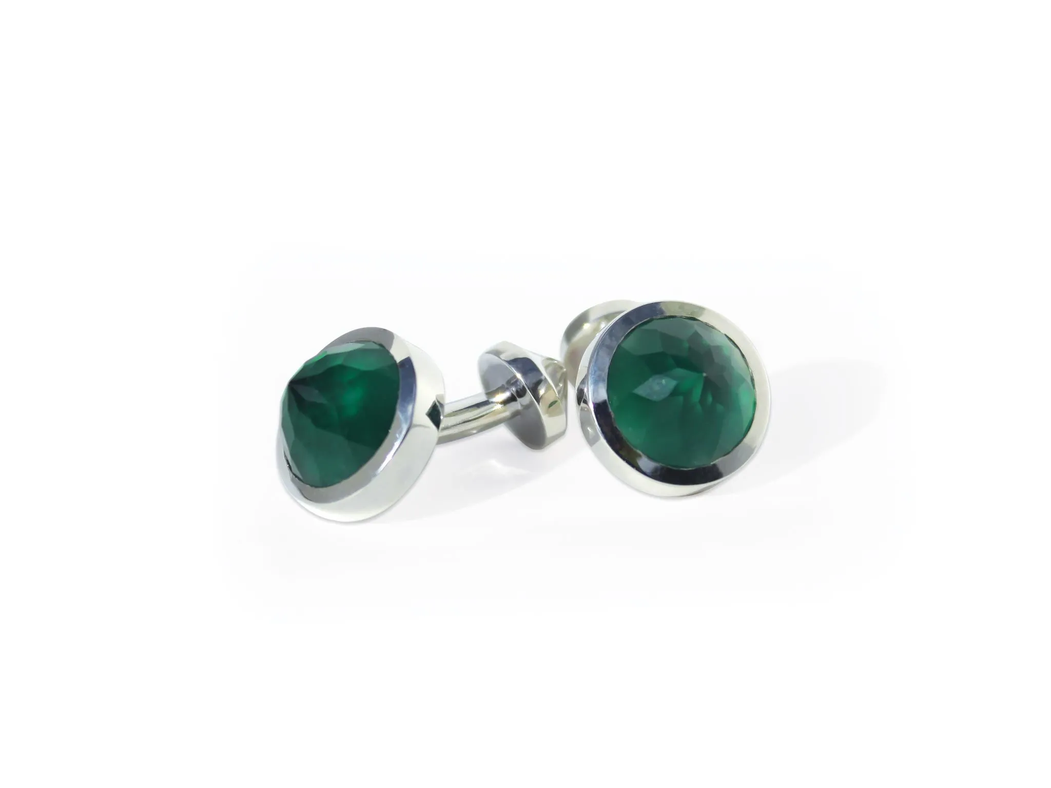 Emerald Quartz Cufflinks