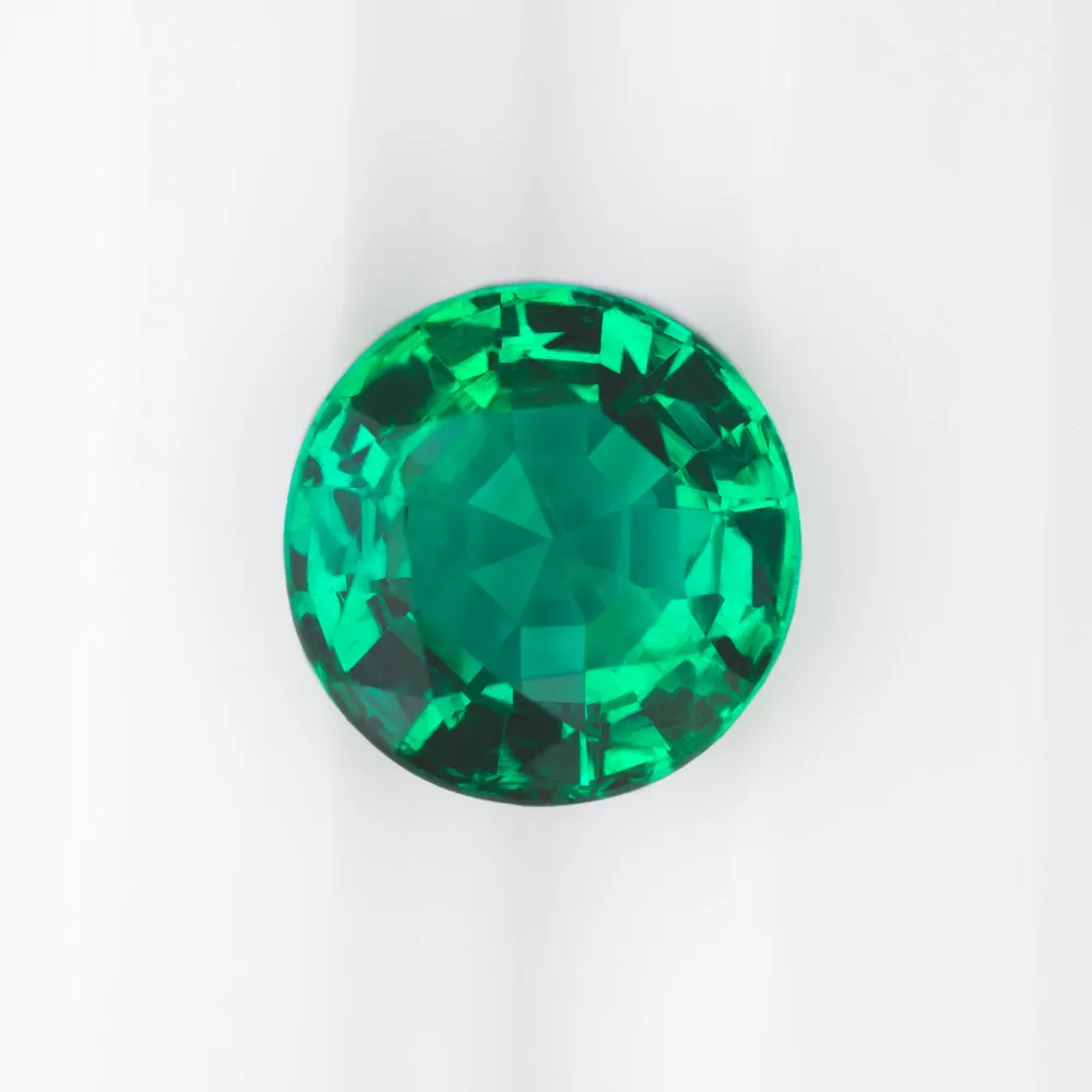 GIA CERTIFIED EMERALD 2.59ct ROUND CUT NATURAL BRIGHT GREEN LOOSE GEMSTONE 2.5ct