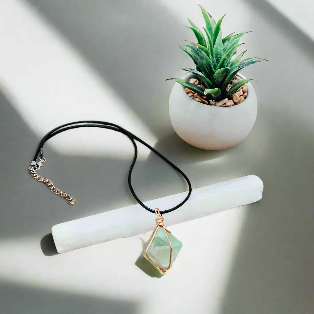 Green Fluorite Gemstone Necklace – Heal, Grow, and Glow from Within!