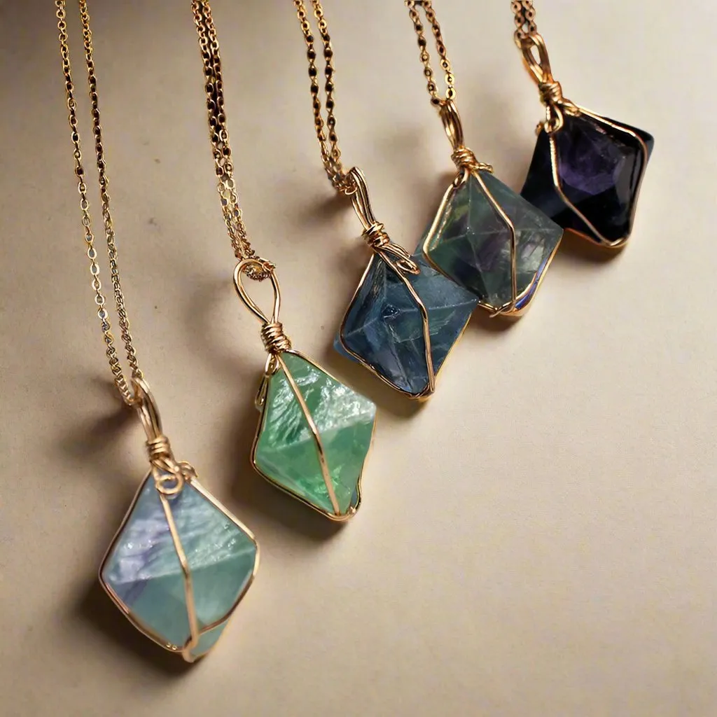 Green Fluorite Gemstone Necklace – Heal, Grow, and Glow from Within!