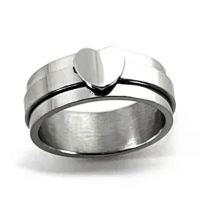 Heart spinner ring