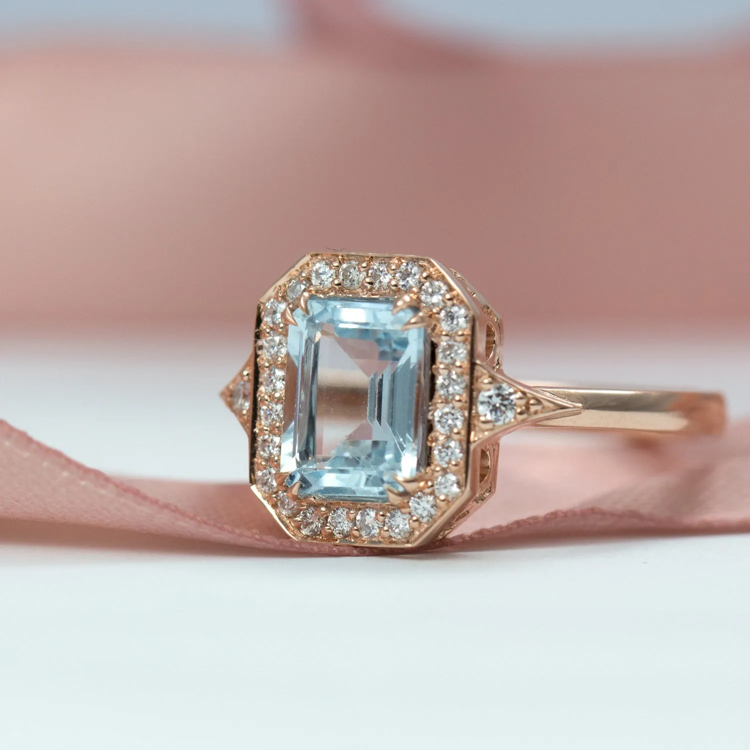 Katerina Gold Ring With Aquamarine