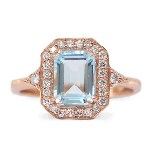 Katerina Gold Ring With Aquamarine