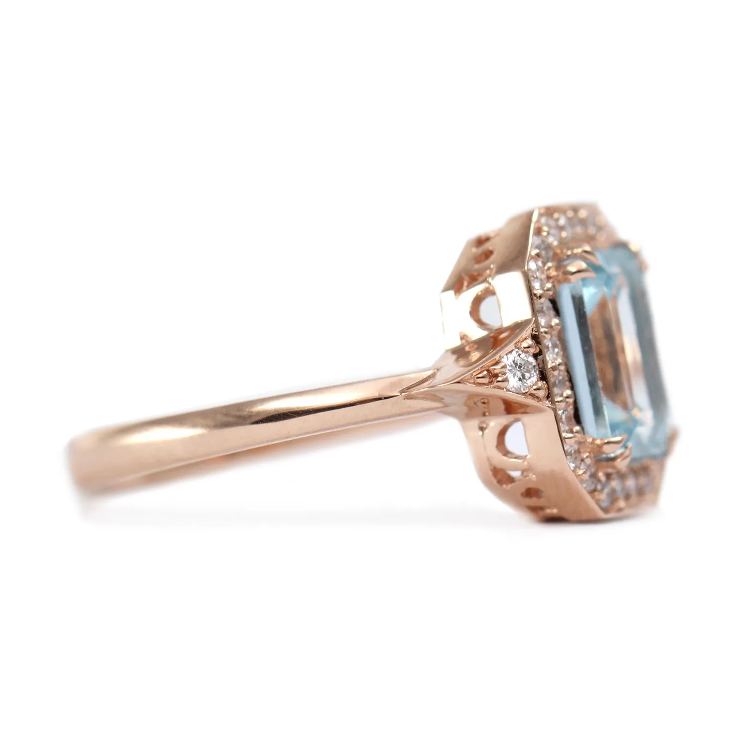 Katerina Gold Ring With Aquamarine