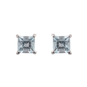 March Aquamarine Stud Earrings