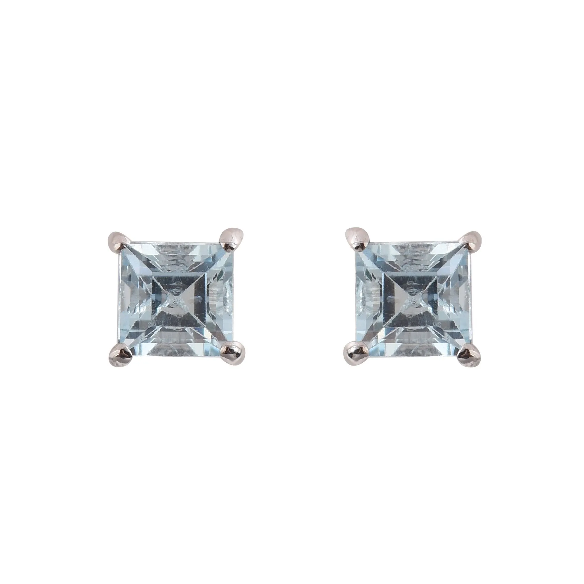 March Aquamarine Stud Earrings