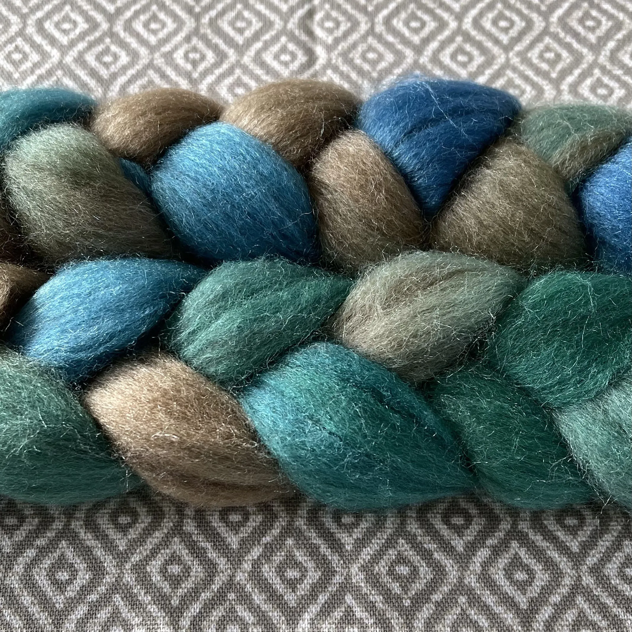 Merino Yak Silk Roving - Aquamarine