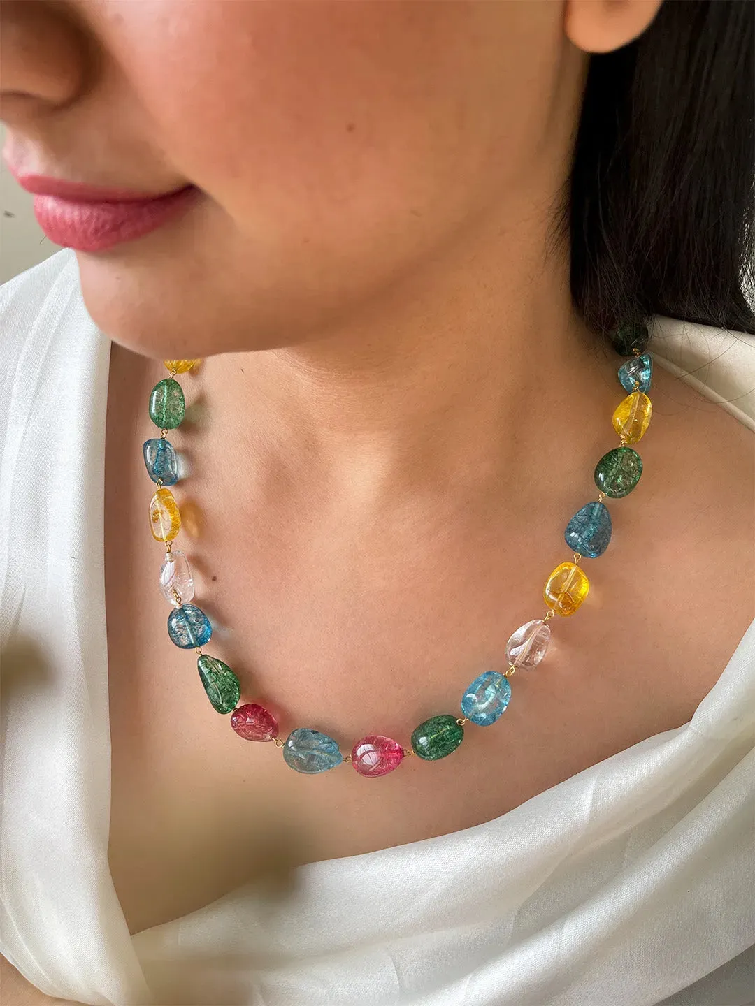 Multi Colored Beaded Necklace