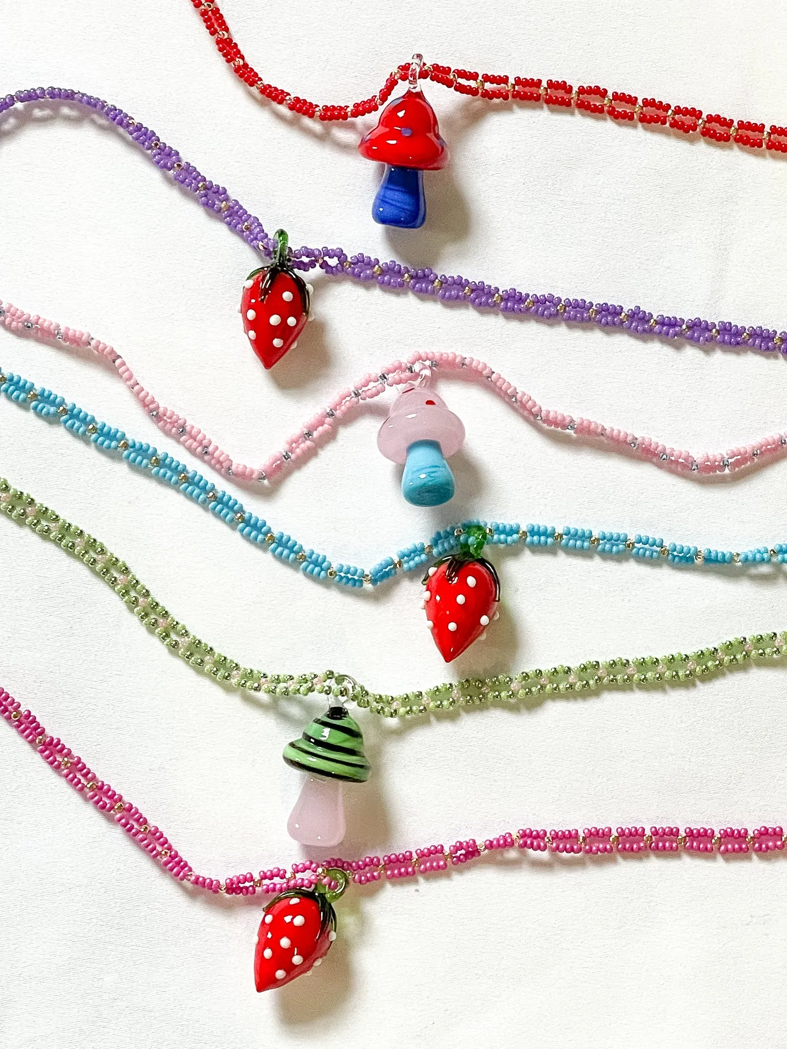 NPOMME x BRZ - Beaded Glass Berry Necklace