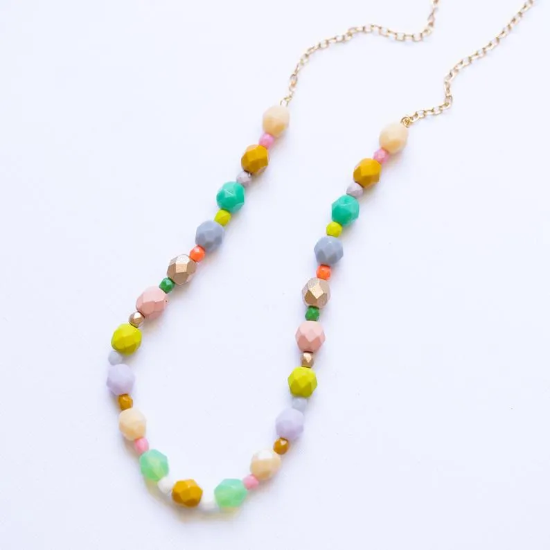 Pastel Bead Necklace