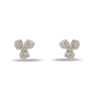 Pave Trillium Stud Earrings